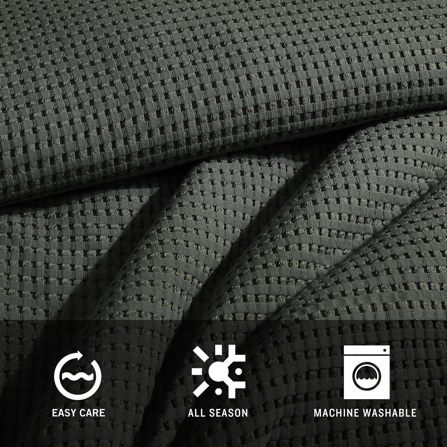 Kenneth Cole Solid Waffle Reversible Comforter Set