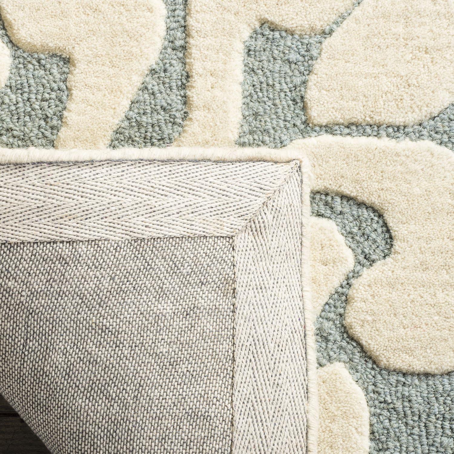 Floret Martha Stewart Hand Tufted Wool Damask Rug