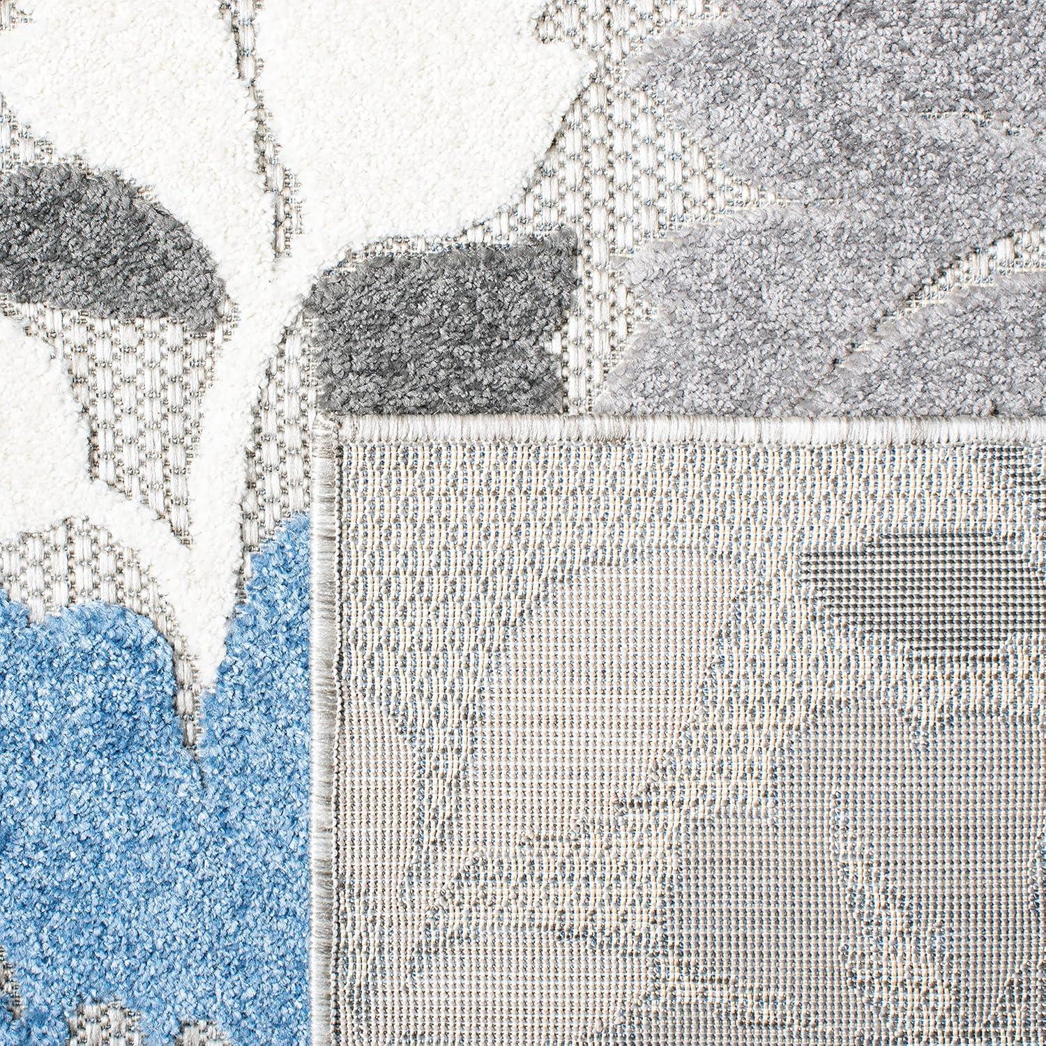 Cabana CBN308 Loomed Indoor Area Rug - Grey/Blue - 4'5"x6'5" - Safavieh