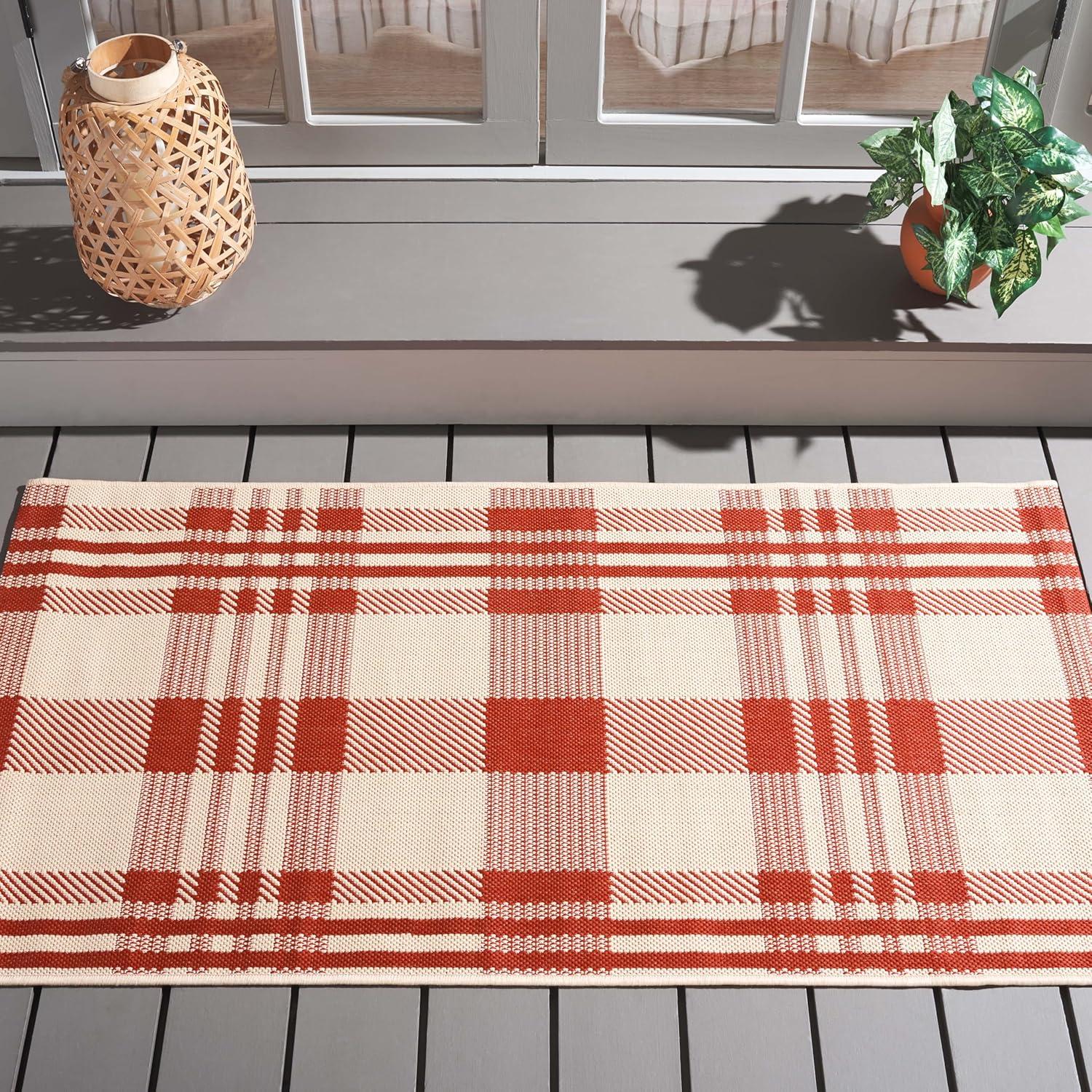 Courtyard Performance Plaid Rug