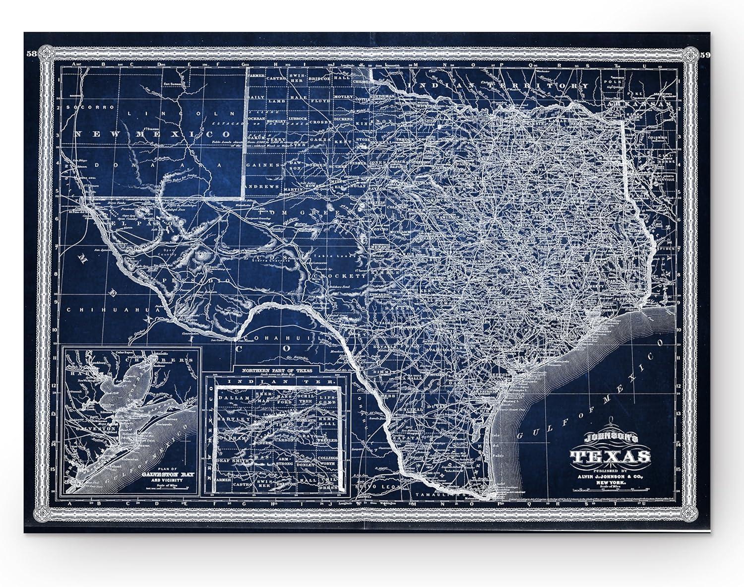Williston Forge " Vintage Map Texas "