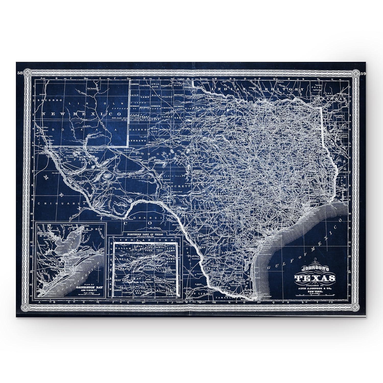 Williston Forge " Vintage Map Texas "
