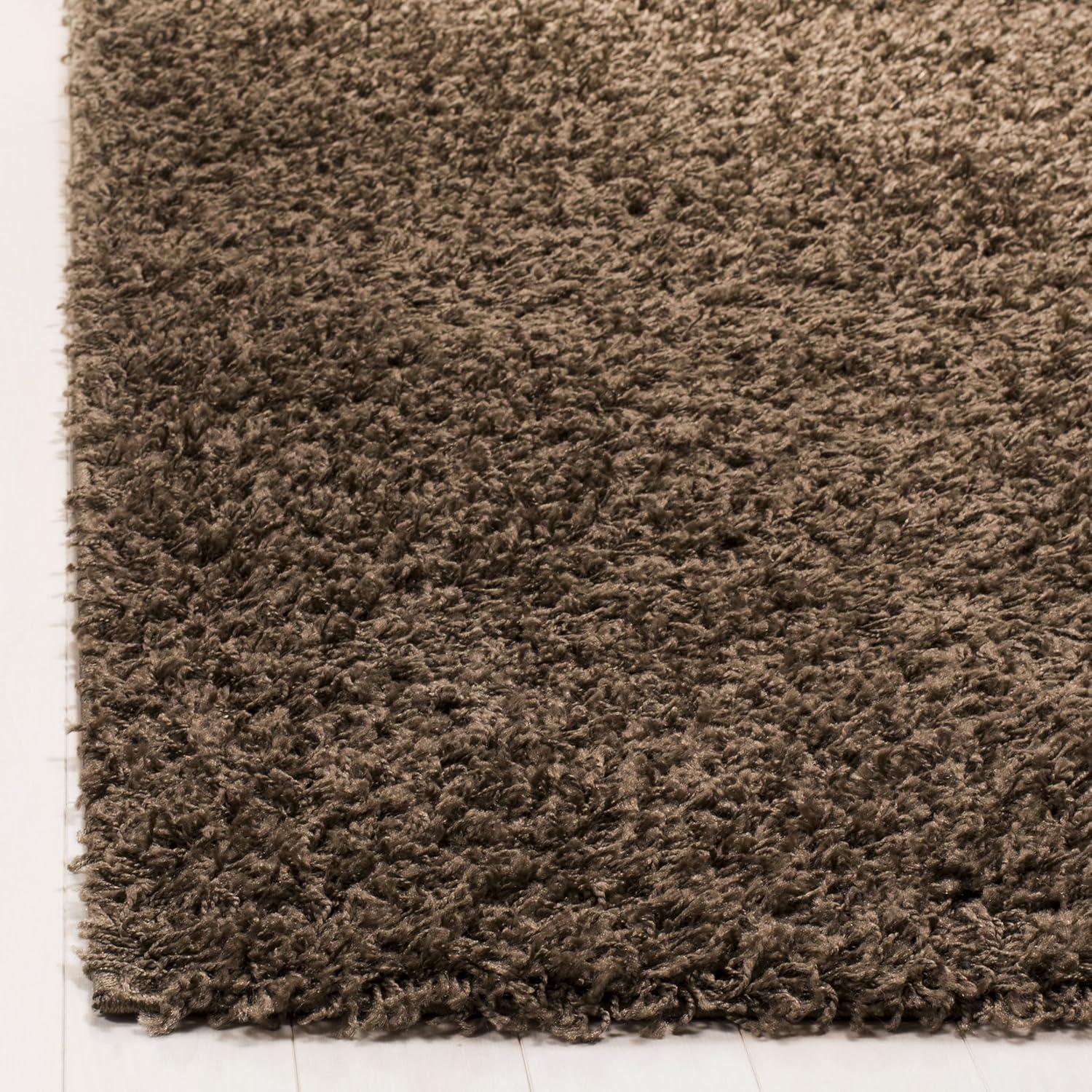 Athens Shag SGA119 Power Loomed Indoor Area Rug - Taupe - 6'x9' - Safavieh