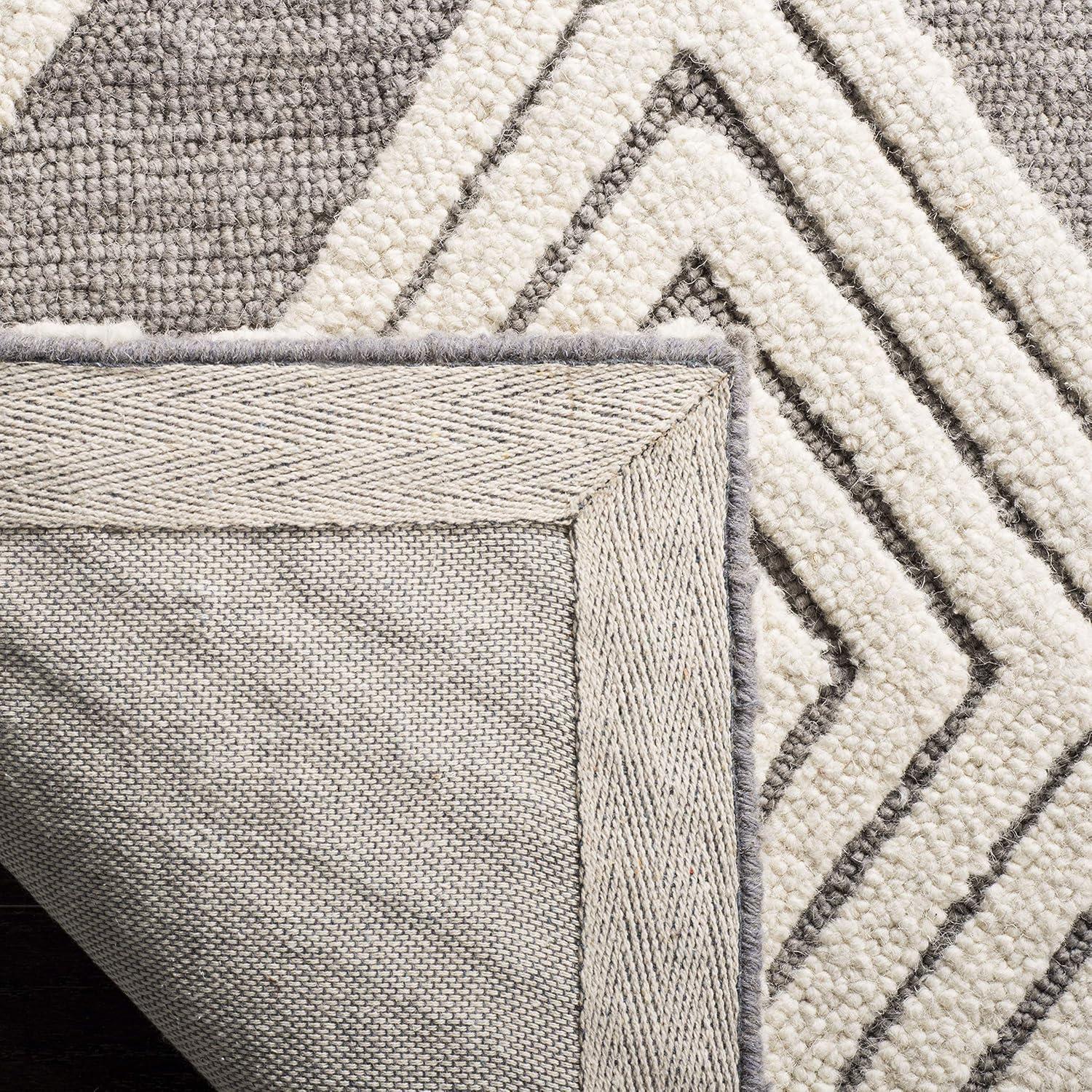 Blossom BLM111 Hand Tufted Runner Rug - Dark Gray/Ivory - 2'3"x8' - Safavieh.