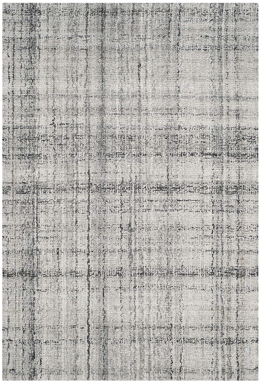 Abstract ABT141 Handmade Indoor Accent Rug - Grey/Black - 3'x5' - Safavieh