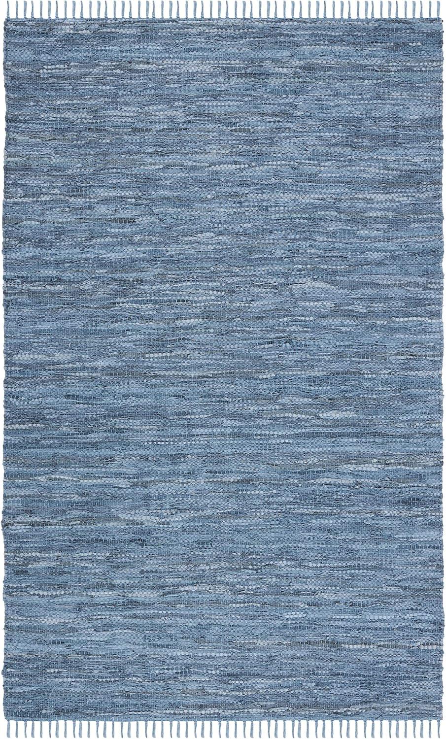 SAFAVIEH Vintage Leather VTL501M Handwoven Blue /Grey Rug