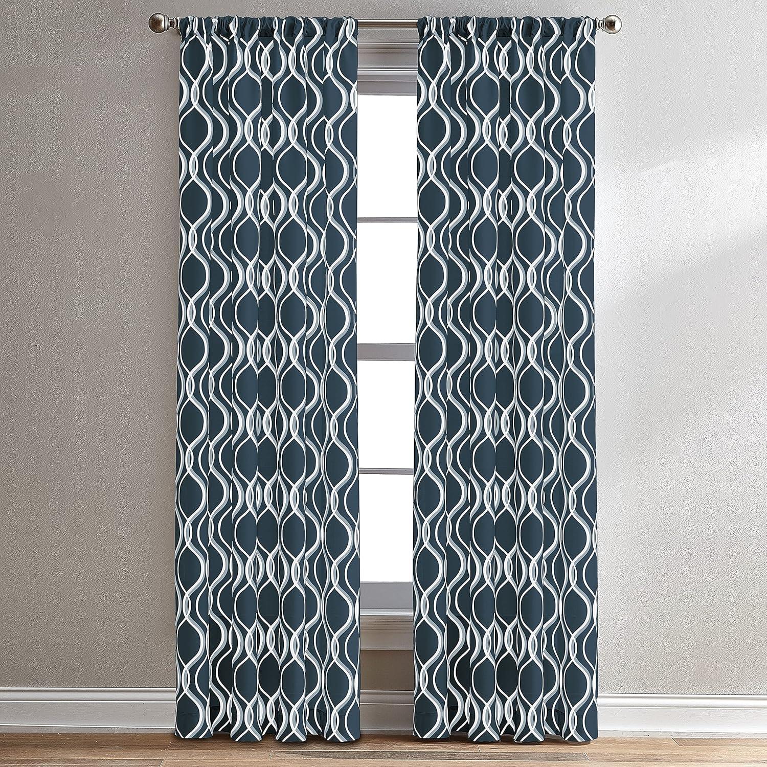 CHF Industries Geometric Rod Pocket Energy Efficient Valances, 50 " x 63", Polyester, Adult