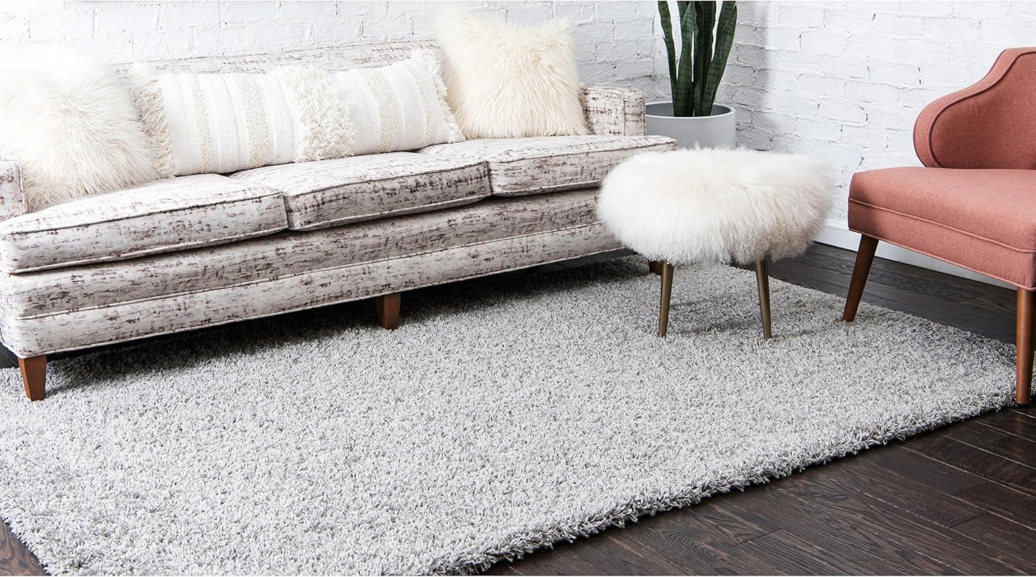 Unique Loom Solid Shag Solid Indoor Woven Area Rug