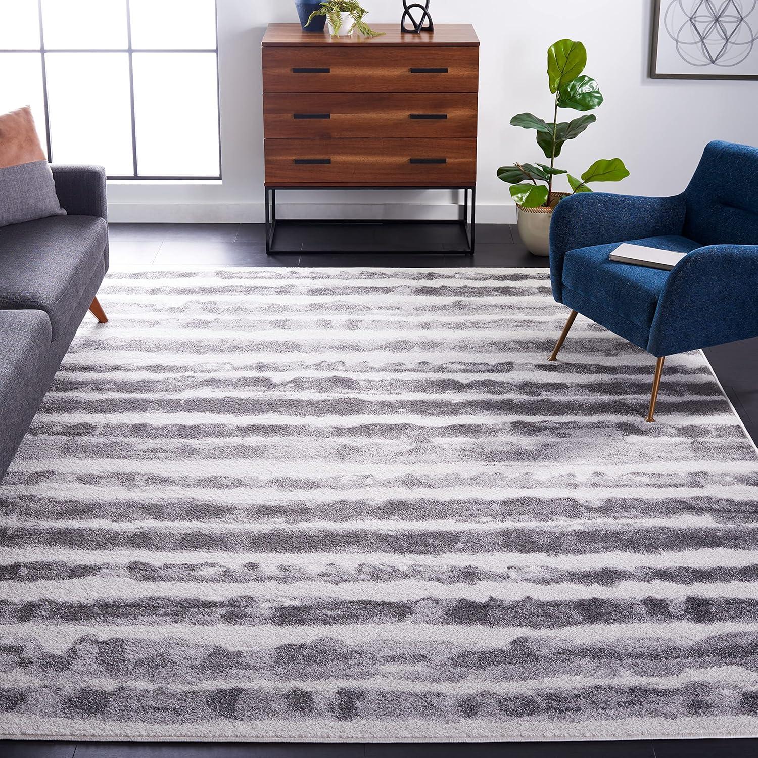 Safavieh Adirondack, IVORY / CHARCOAL, 9' X 12', Area Rug, ADR126N-9