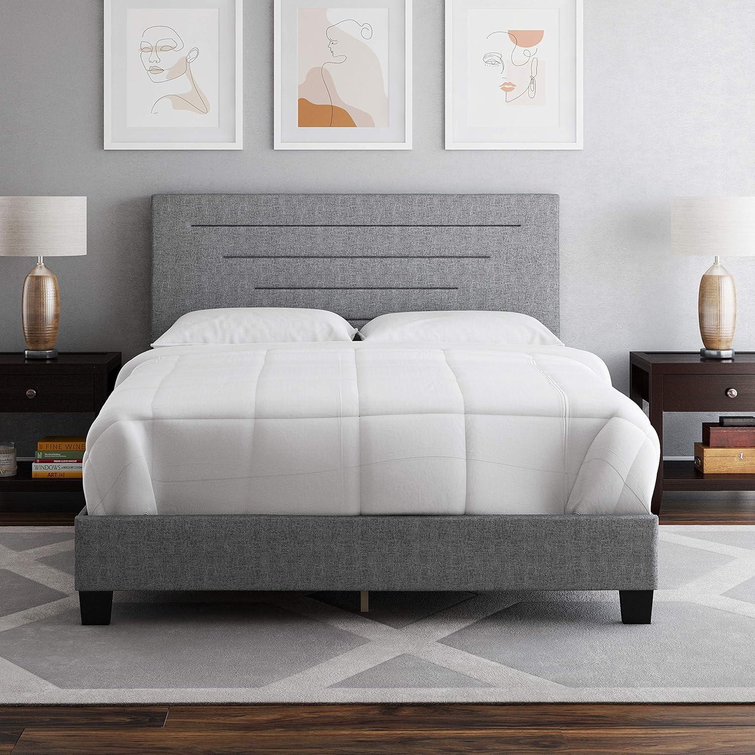 Cordoba Upholstered Linen Platform Bed