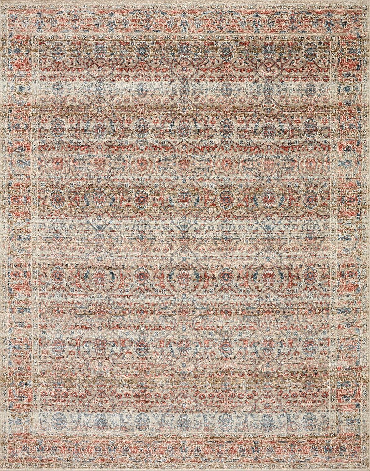 Loloi II Saban SAB-05 Oriental Sand / Rust Area Rug 5'-3" x 7'-6"