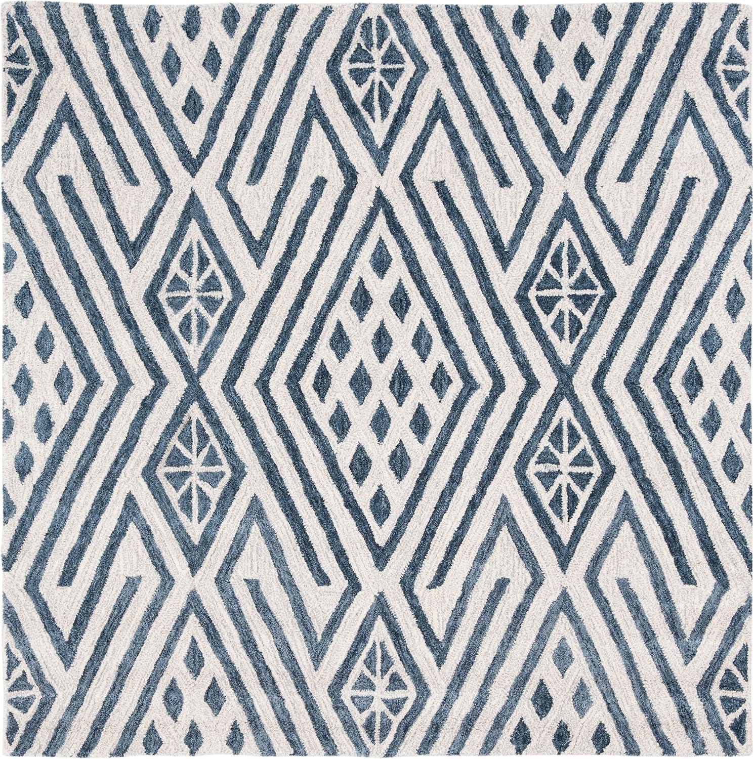 Micro-Loop MLP611 Hand Tufted Area Rug - Blue/Ivory - 8'x10' - Safavieh.