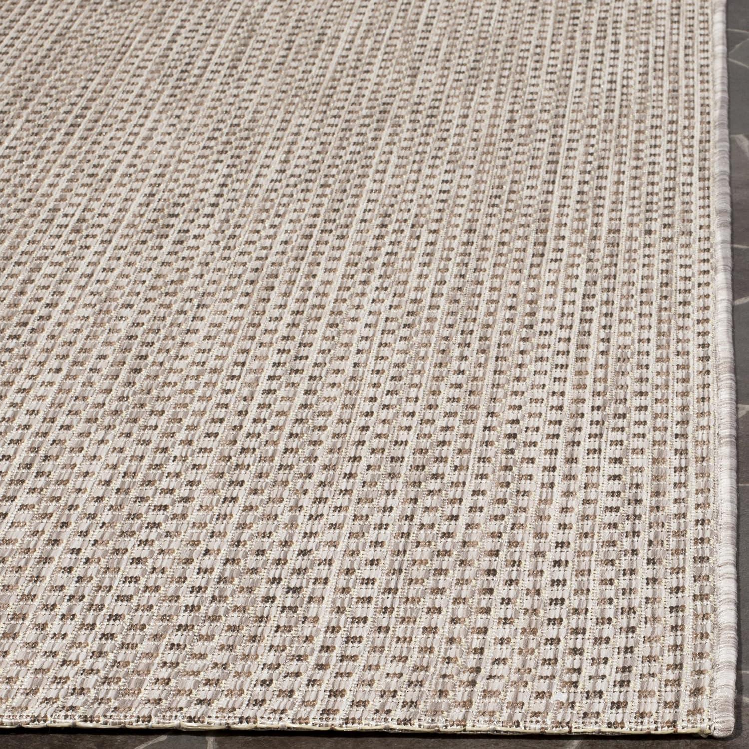 Courtyard CY8521 Power Loomed Indoor/Outdoor Area Rug - Beige/Brown - 6'7"x6'7" - Safavieh.