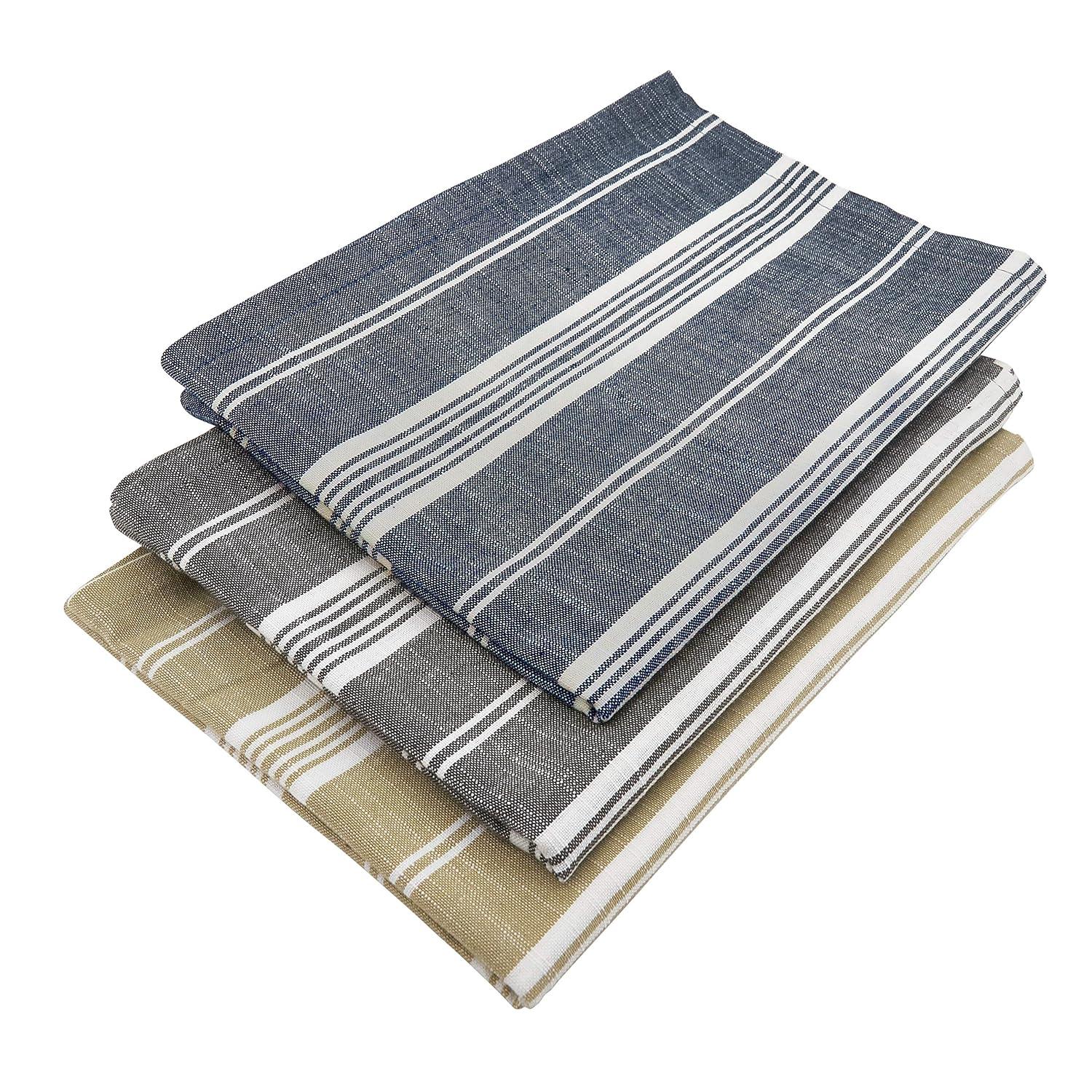 Saro Lifestyle Striped Design Tablecloth, 65"x120", Gray