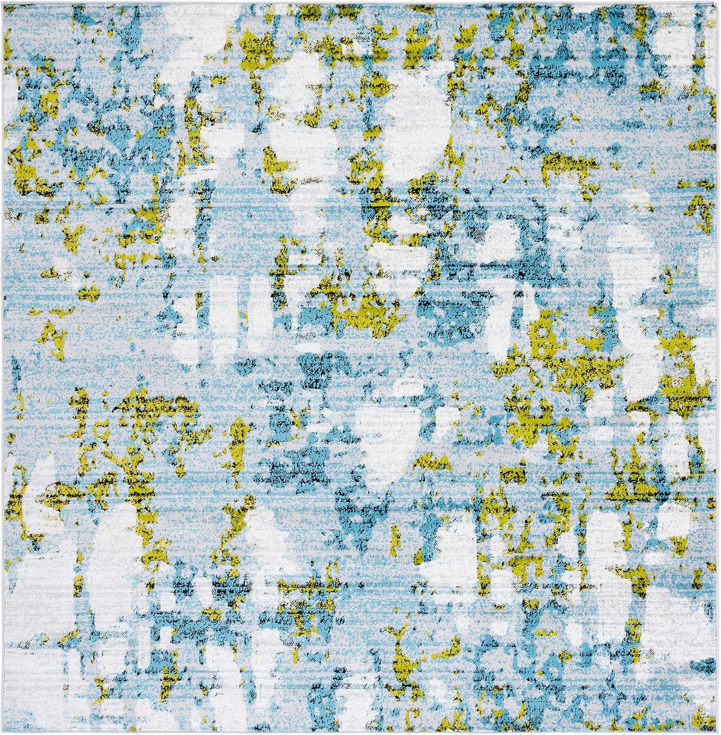 Trent Austin Design® Hollman Abstract Teal/Green/White Area Rug