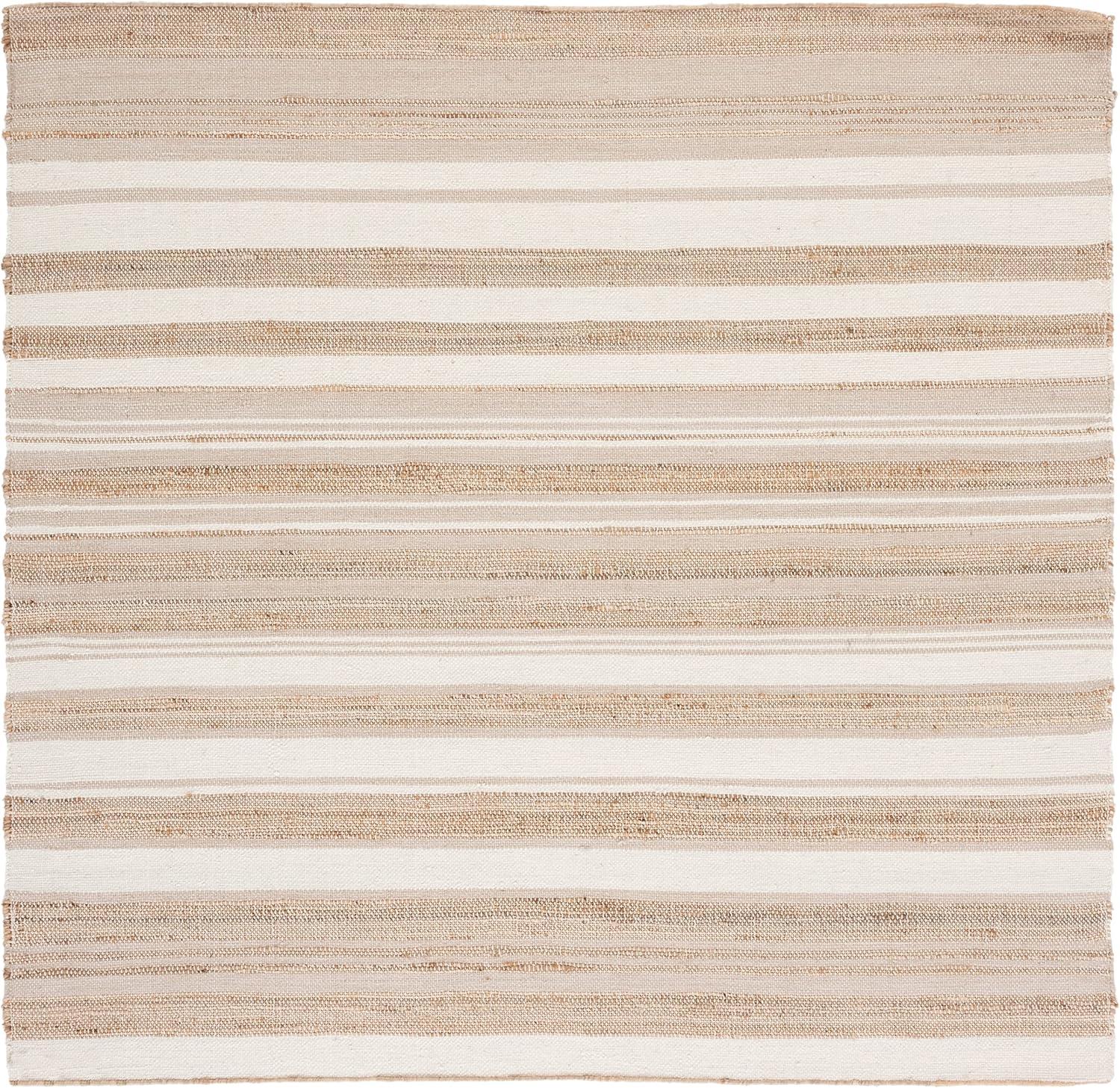 Highland Dunes Grice Hand Woven 50% Jute, 50% Wool Striped Rug