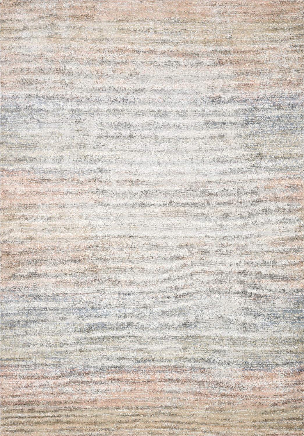 Lucia Mist Blue and Beige Rectangular Area Rug