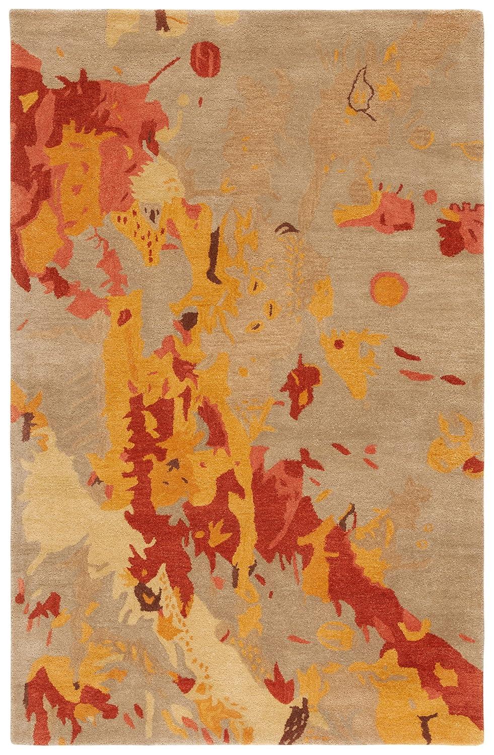 Soho SOH216 Hand Tufted Accent Rug - Beige/Multi - 2'3"x4' - Safavieh.