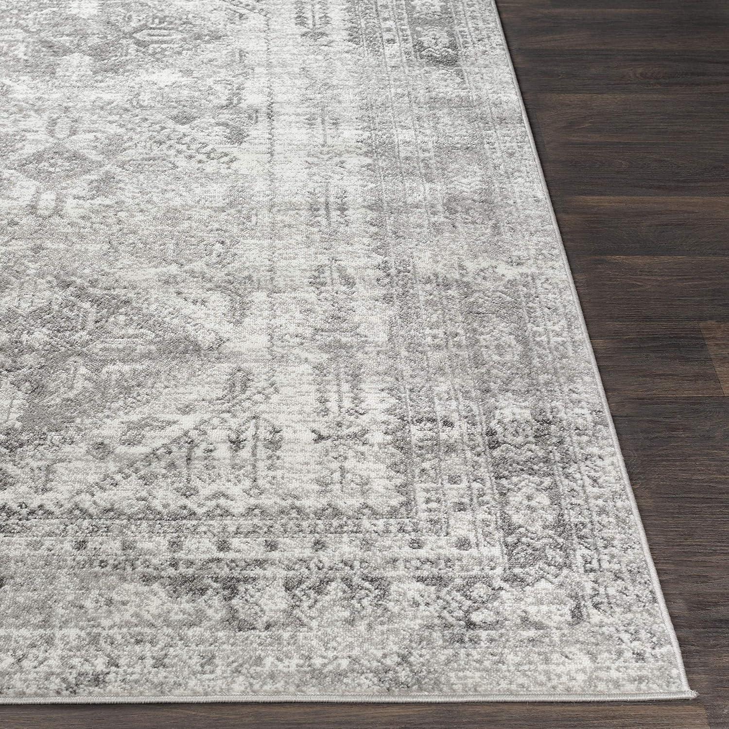 Livabliss Monte Carlo Vintage Oriental Area Rug,5'3" x 7'3",Charcoal