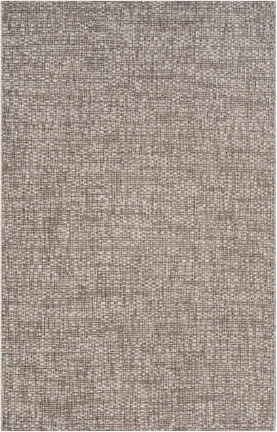 Light Brown 47"x67" Contemporary Easy-Care Outdoor Rug