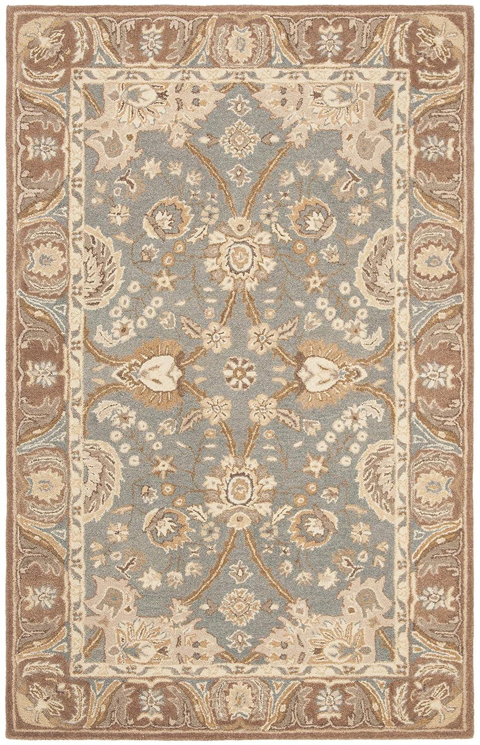 Handmade Tufted Elegance Green Wool 8' x 10' Area Rug