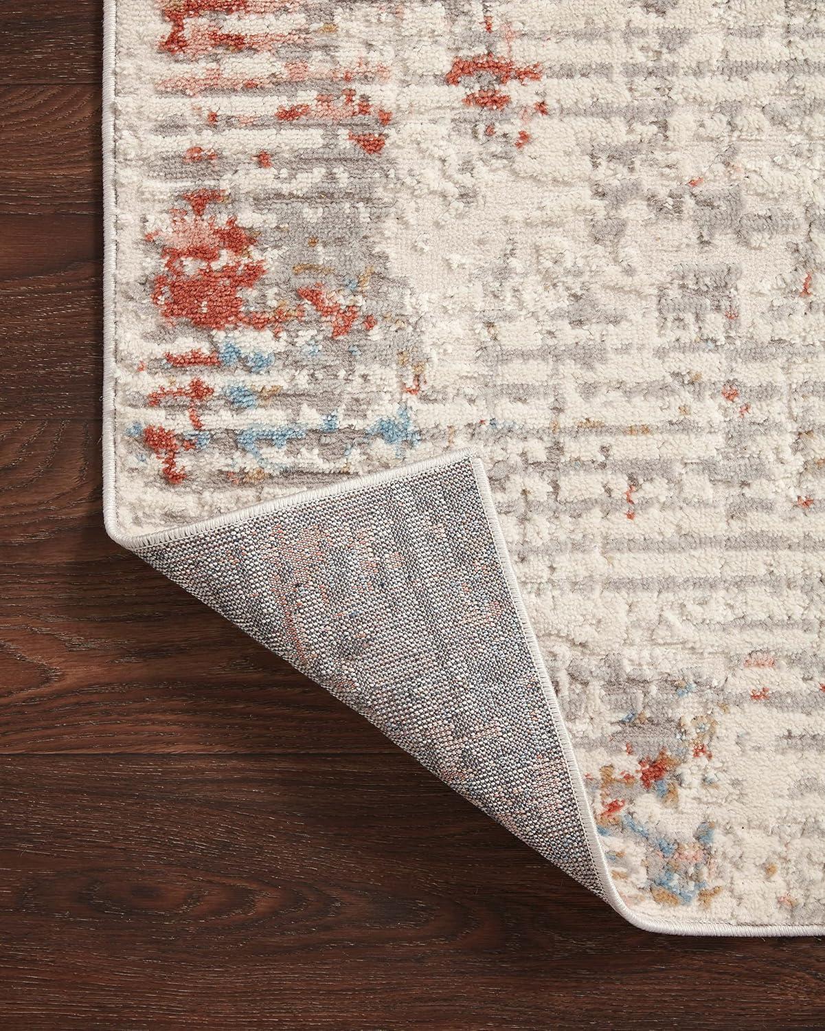 Loloi II Estelle Collection EST-04 Ivory / Multi Abstract Area Rug 6'-7" x 9'-10"