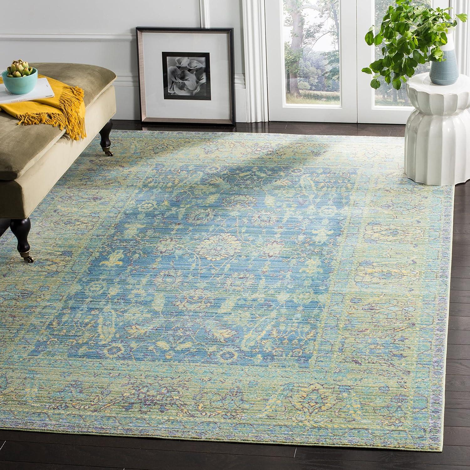 Grey and Multicolor Synthetic Rectangular Area Rug, 3' x 5'