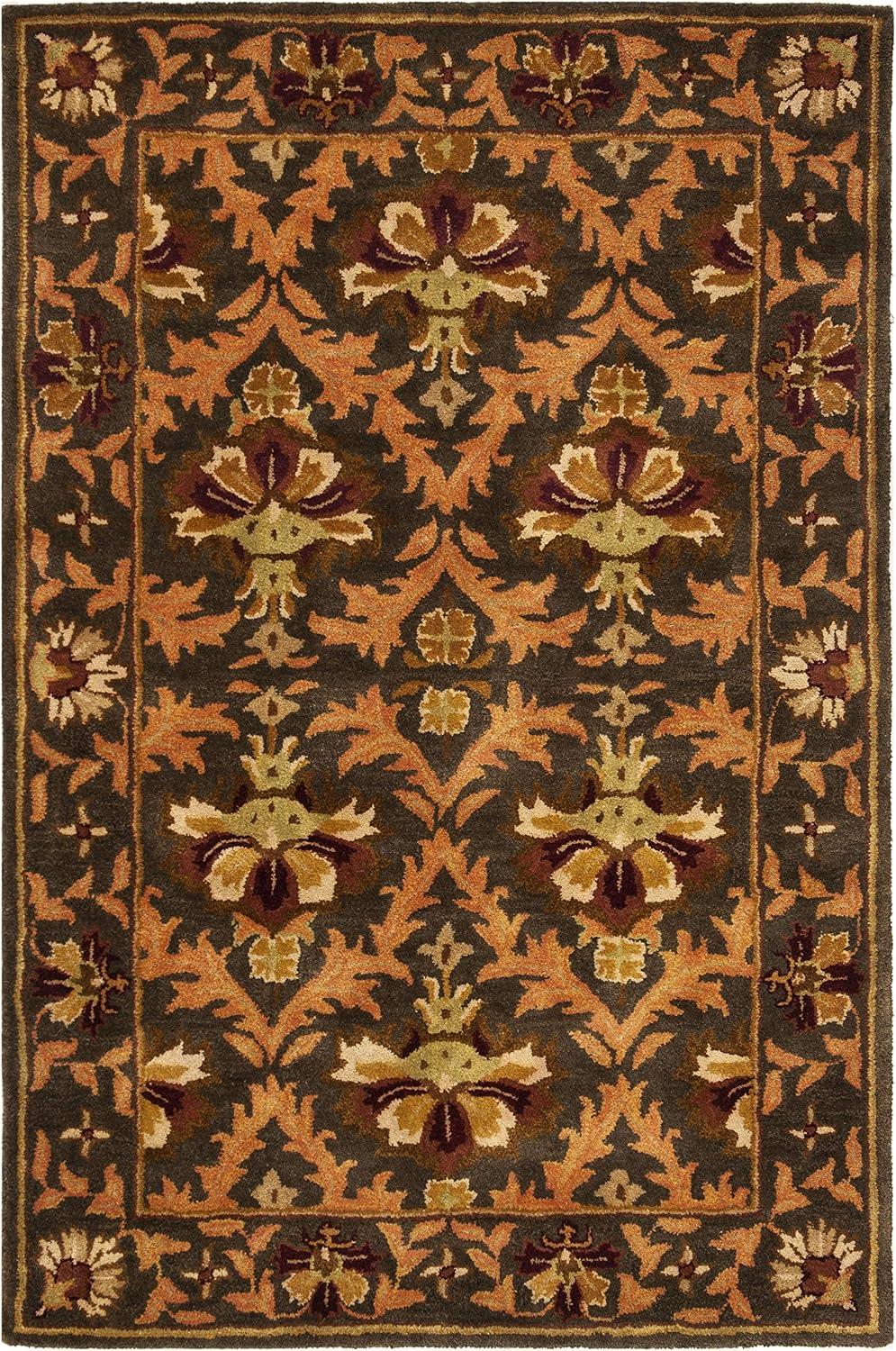 SAFAVIEH Antiquity Diarmait Oriental Wool Area Rug, Sage/Gold, 4' x 6'