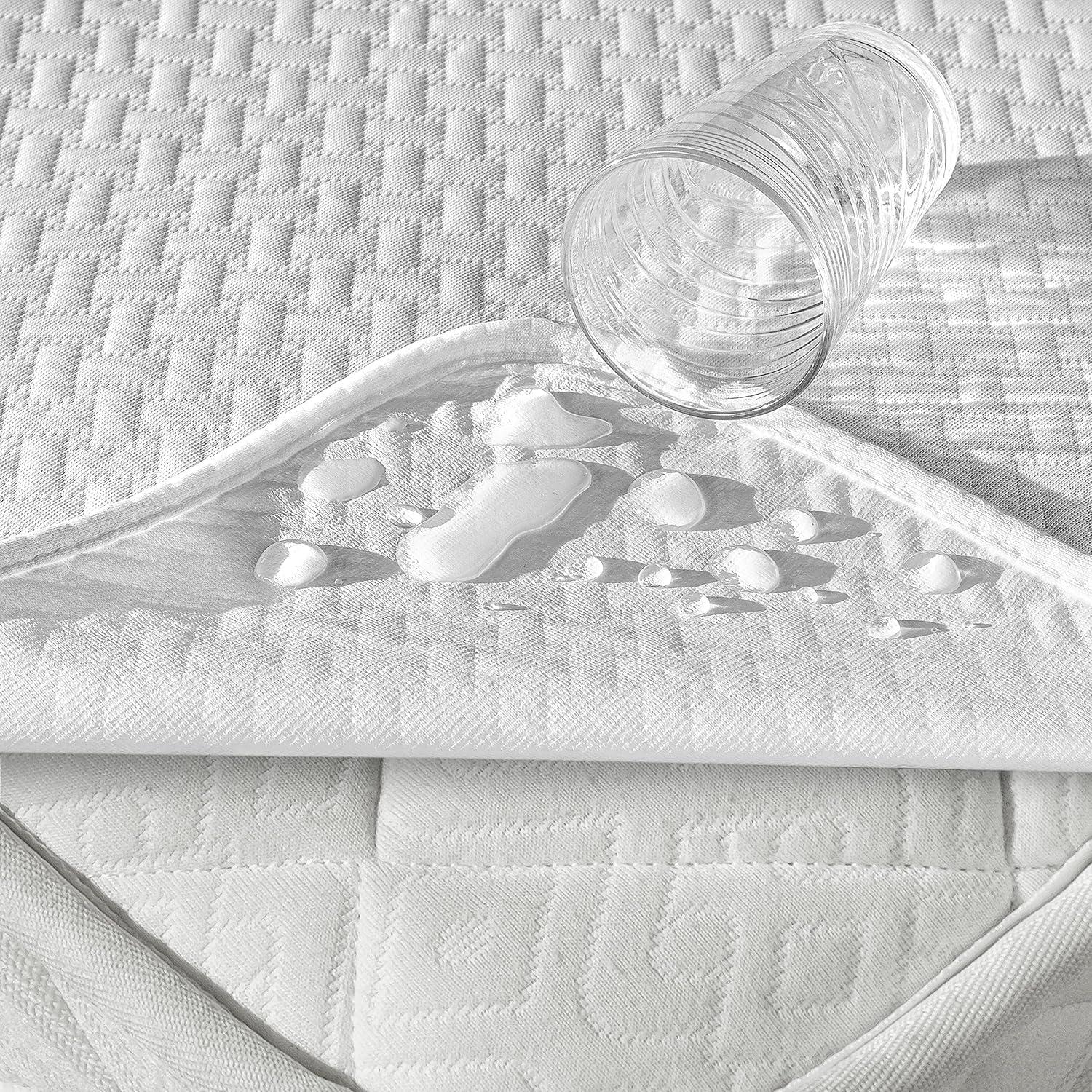 Mattress Protector Waterproof Breathable Sheet with Straps Fitted Bed Cover, Twin XL, by Ambesonne