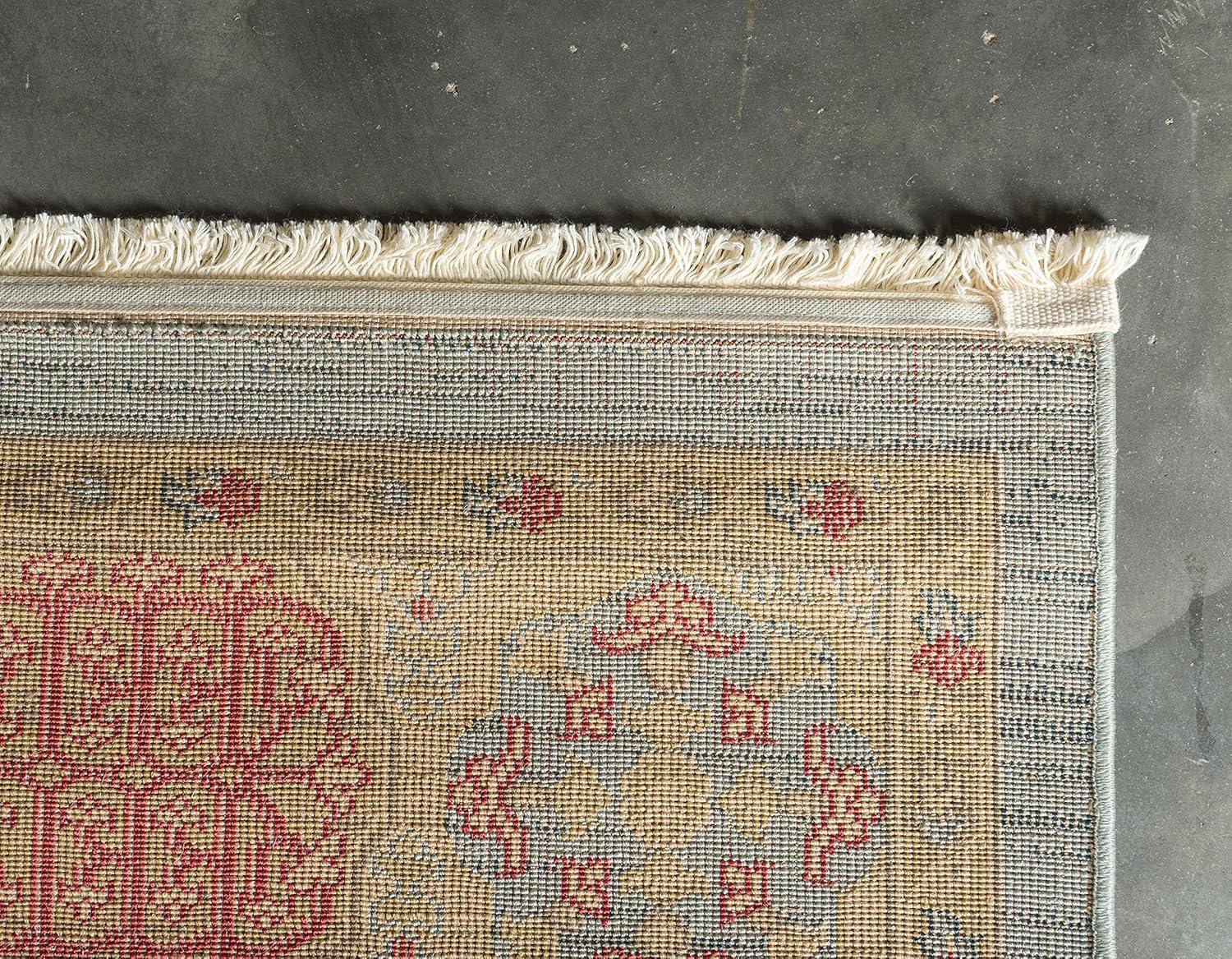 Unique Loom Palace Collection Area Rug - Amber (6' 1" x 9' Rectangle Light Blue/Light Brown)
