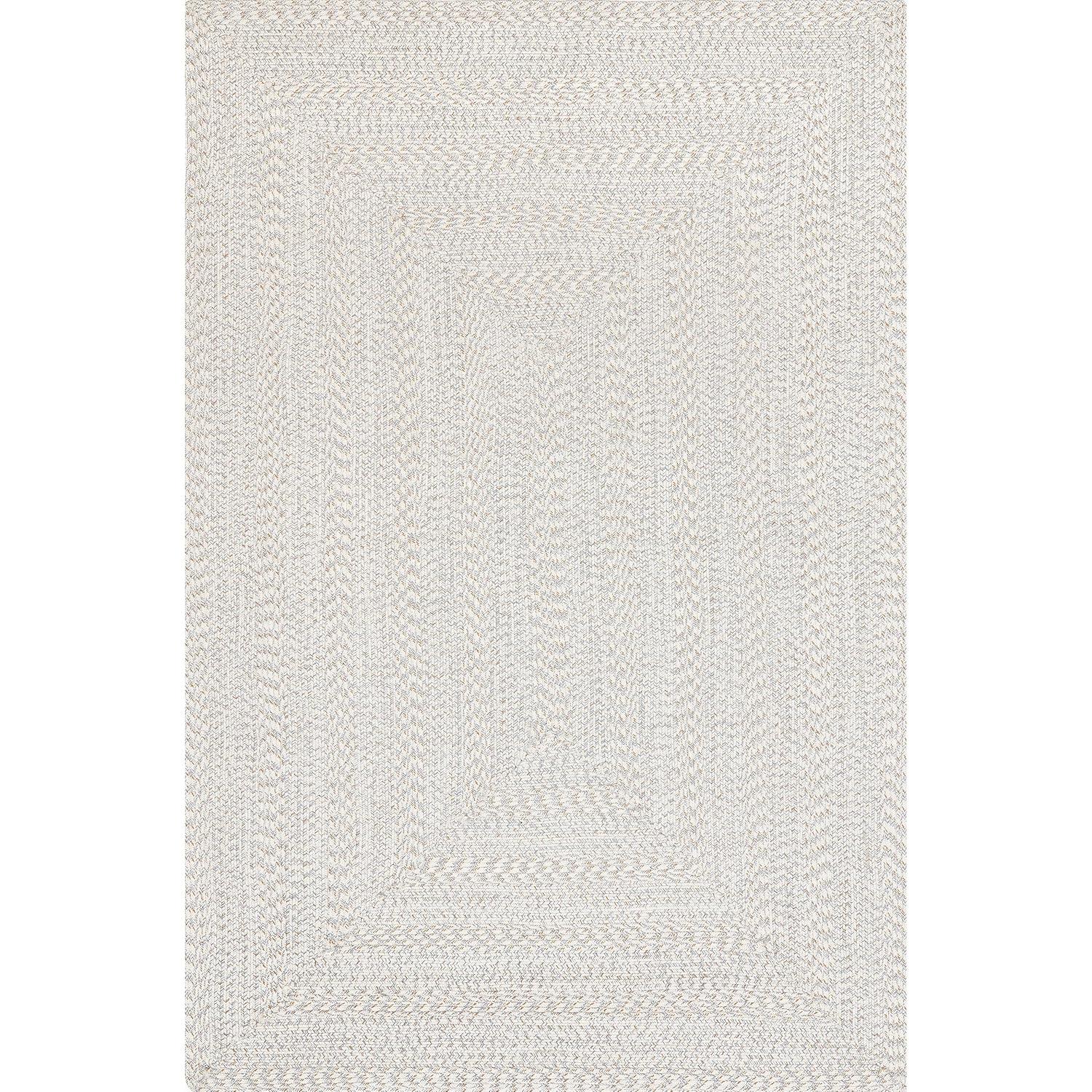 Nuloom Rowan Solid 5x8 Indoor/Outdoor Area Rug for Living Room Patio Deck Front Porch Kitchen, Ivory