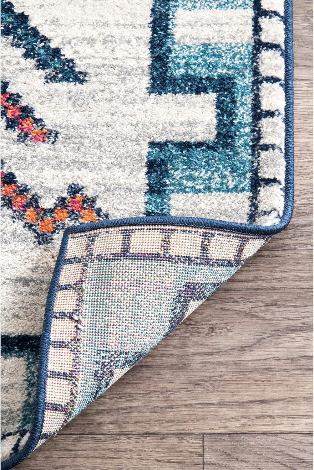 nuLOOM Richelle Tribal Medallion Area Rug, 5' x 7' 5", Blue