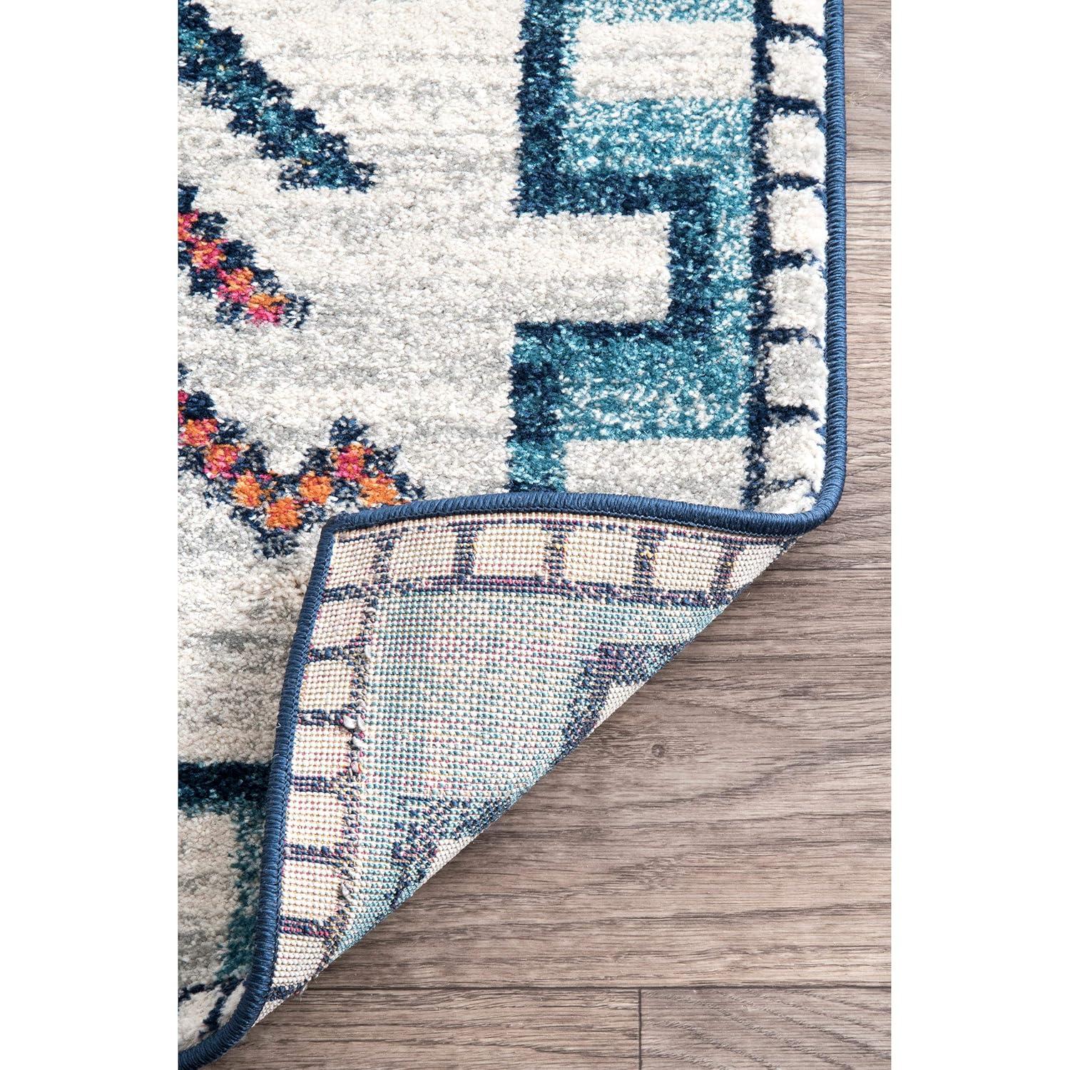 nuLOOM Richelle Tribal Medallion Area Rug, 5' x 7' 5", Blue