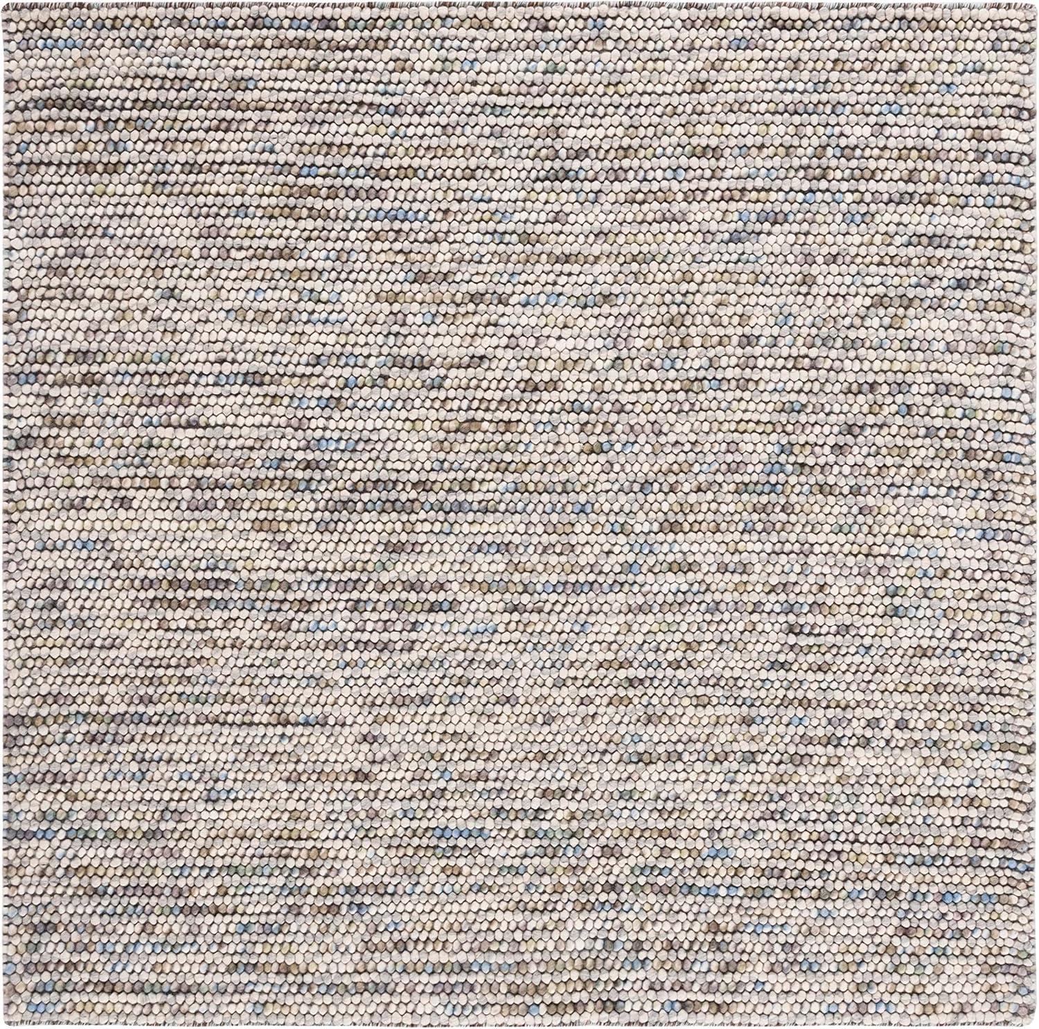 SAFAVIEH Natura Feride Geometric Area Rug, Ivory/Multi, 6' x 6' Square