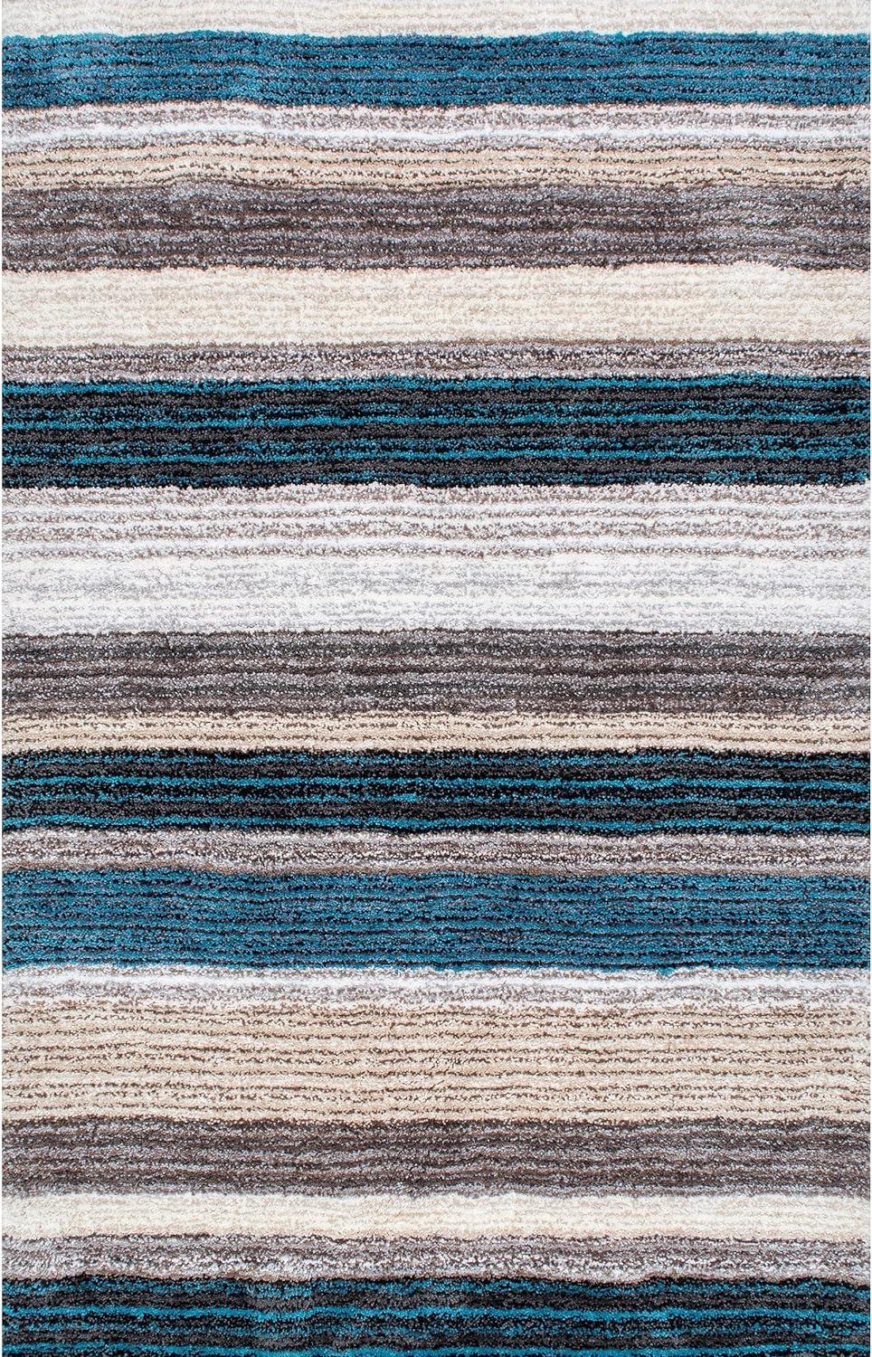 nuLOOM Classie Hand Tufted Shag Accent Rug, 3' x 5', Blue Multi