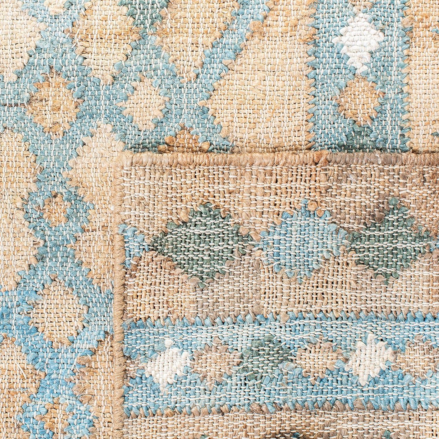Kilim KLM759 Hand Woven Runner Rug - Natural/Blue - 2'3"x9' - Safavieh.