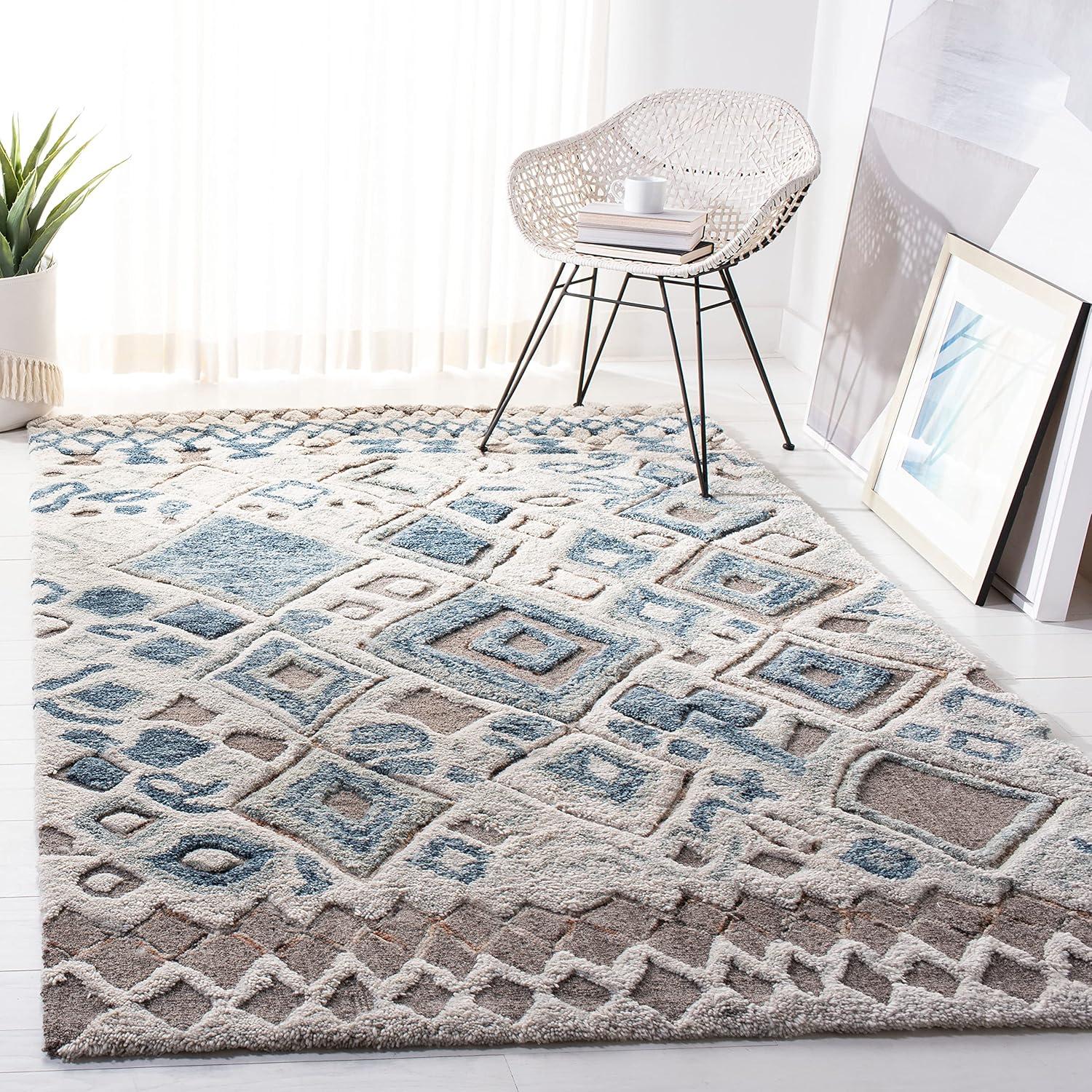 Adelone Shag Hand Tufted Wool Southwestern Rug