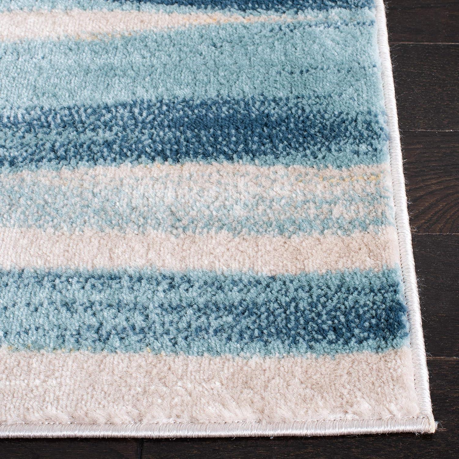 Skyler Beige/Navy 4 ft. x 6 ft. Abstract Area Rug
