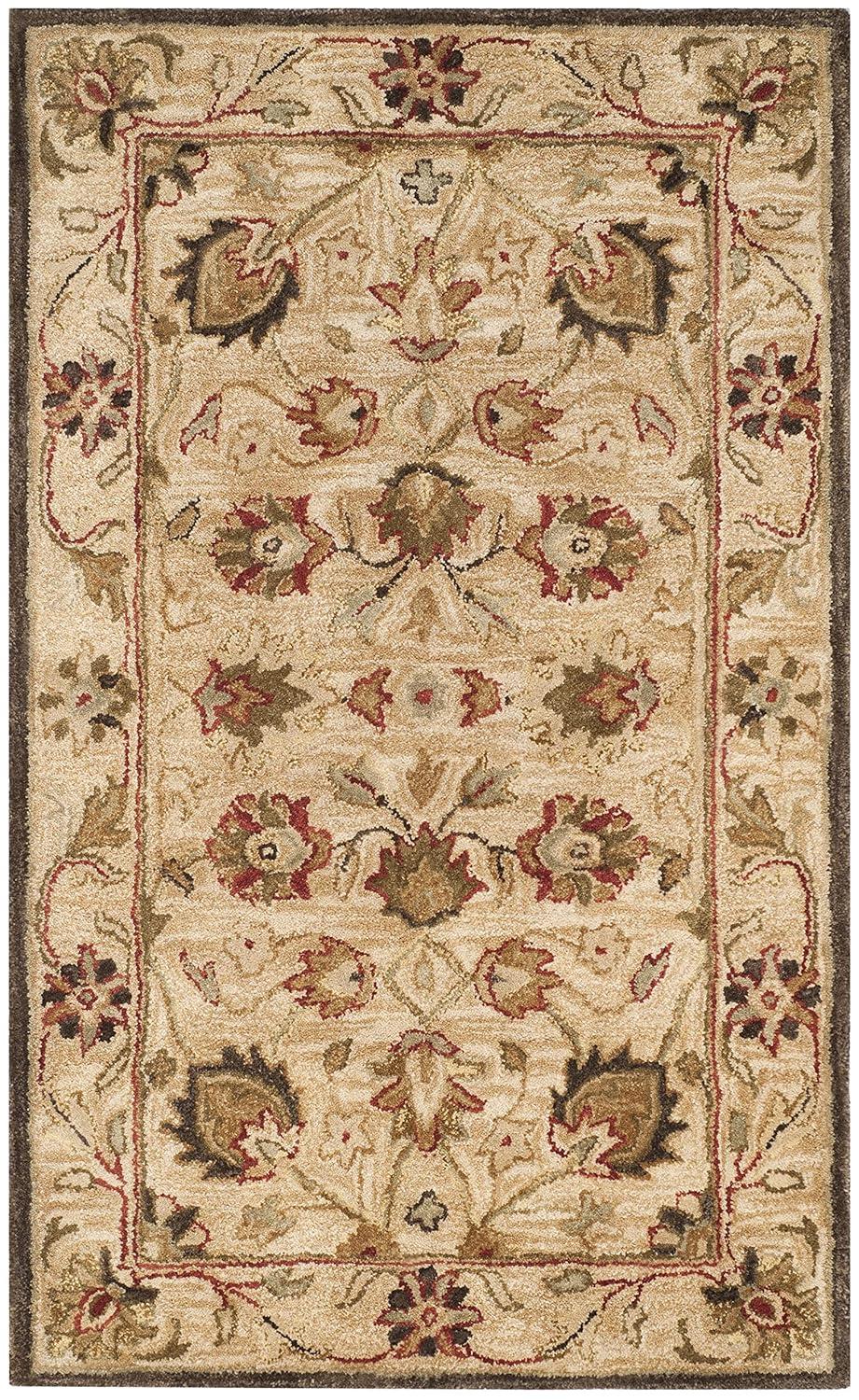 Antiquity AT812 Hand Tufted Indoor Accent Rug - Beige/Beige - 3'x5' - Safavieh