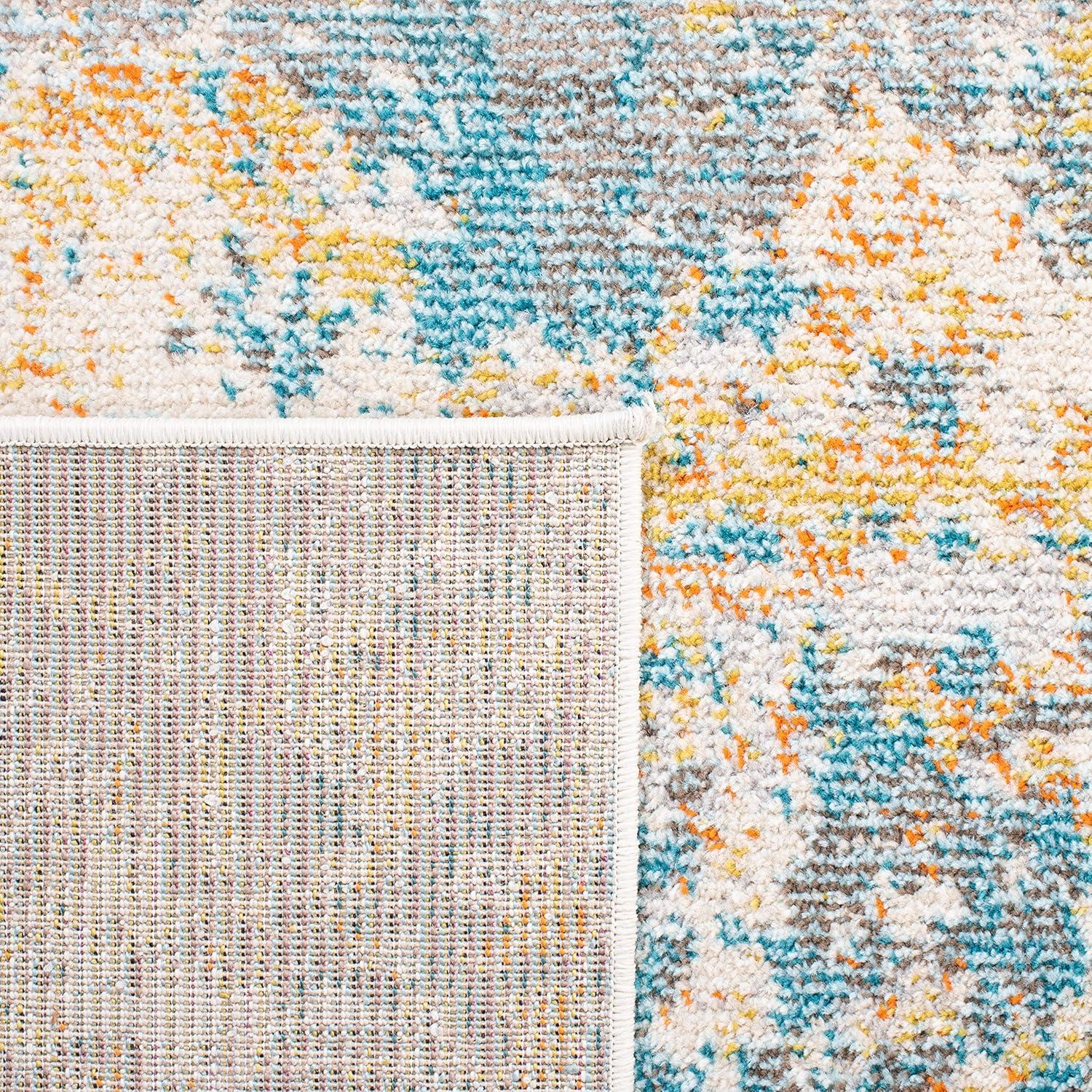 Madison MAD457 Power Loomed Indoor Area Rug - Grey/Blue - 5'3"x7'6" - Safavieh