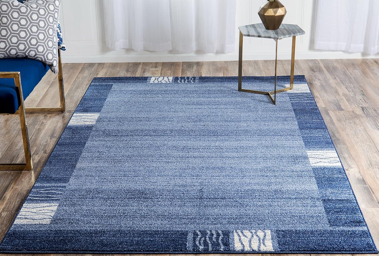 Rugs.com Angelica Collection Rug – 9' x 12' Light Blue Medium Rug Perfect For Living Rooms, Large Dining Rooms, Open Floorplans