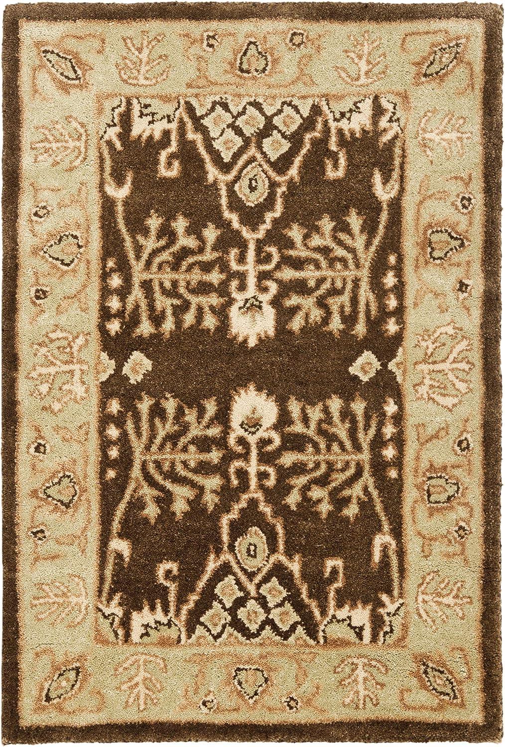 SAFAVIEH Bergama Tarah Oriental Wool Area Rug, Brown/Green, 2' x 3'