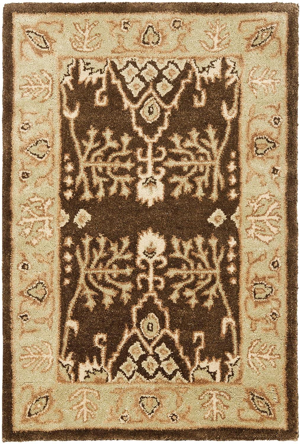 SAFAVIEH Bergama Tarah Oriental Wool Area Rug, Brown/Green, 2' x 3'