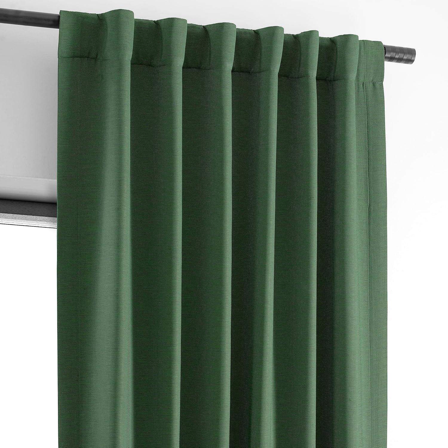 Pine Forest Green Blackout Polyester Drape Panel Curtains