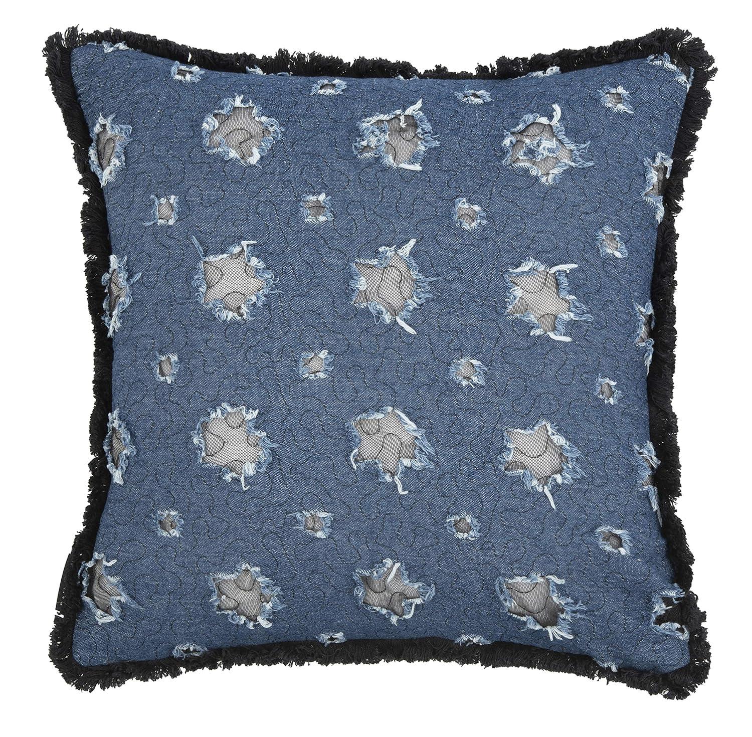 Fringed Reversible Throw Pillow