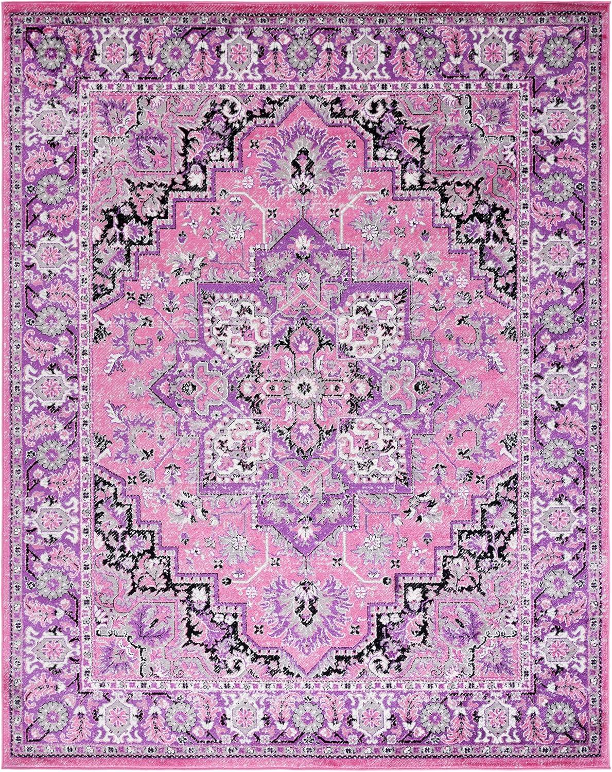 Skyler SKY126 Power Loomed Indoor Area Rug - Pink/Ivory - 8'x10' - Safavieh.