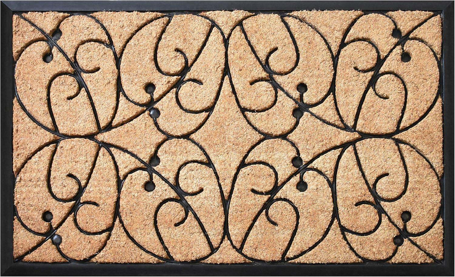 Elegant Coir & Rubber Oversized Entryway Doormat 30" x 48"