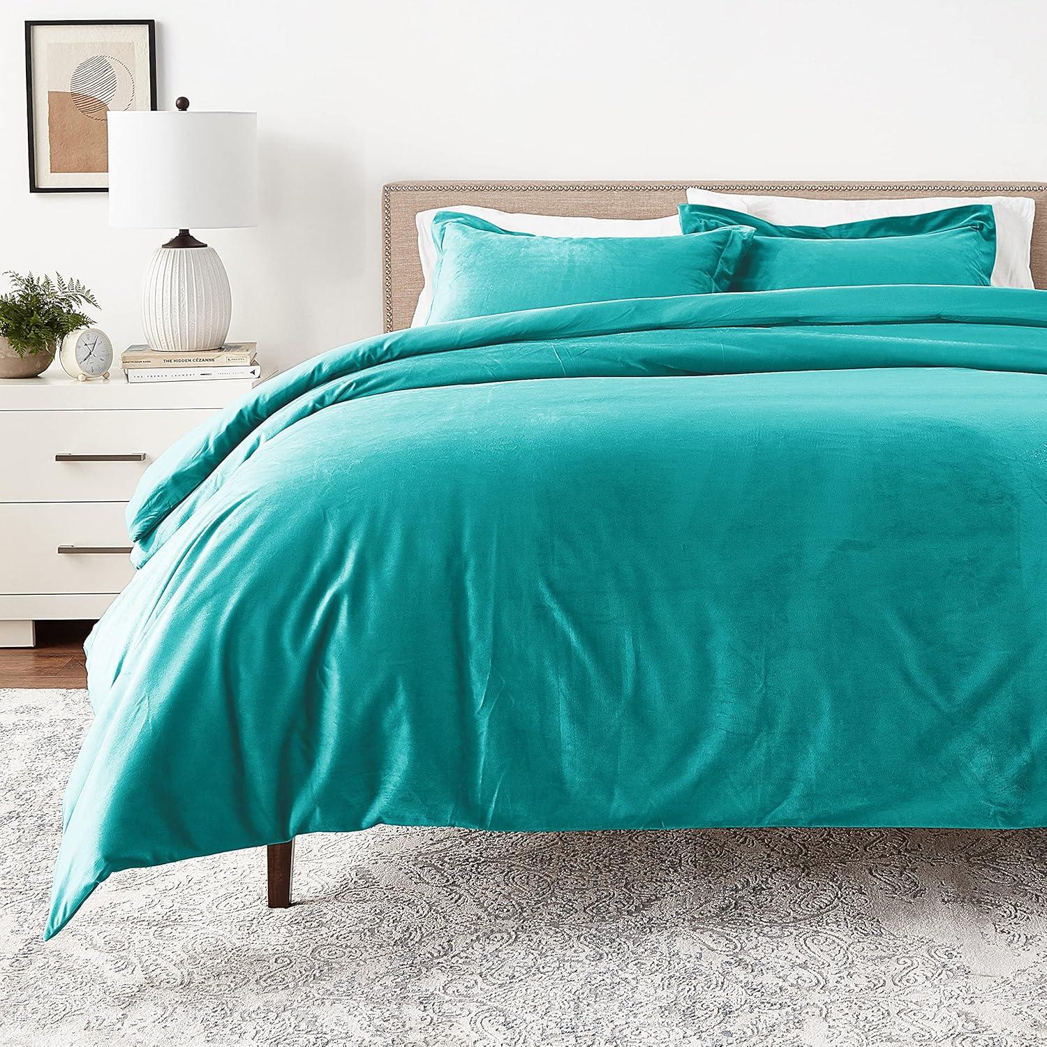 Venice Velvet Oversized Solid Duvet Cover Set - Tribeca Living