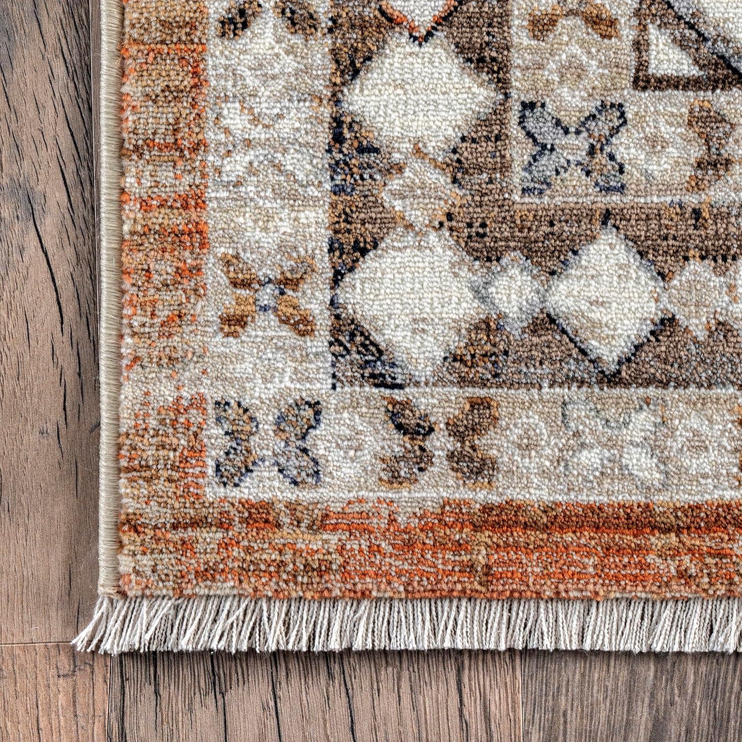 Nuloom Vanesa Transitional Medallion Fringe Area Rug