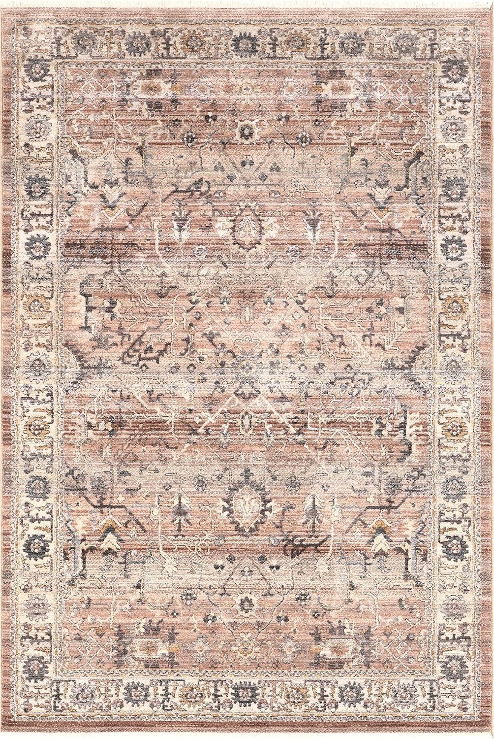 Nuloom Sorsha Persian Traditional Fringe Indoor Area Rug, 4' x 6', Rust